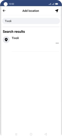 Press the required location.