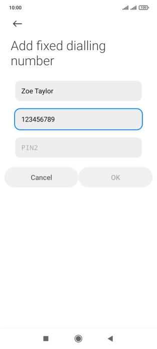Press PIN2.