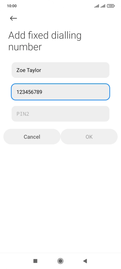 Press PIN2.