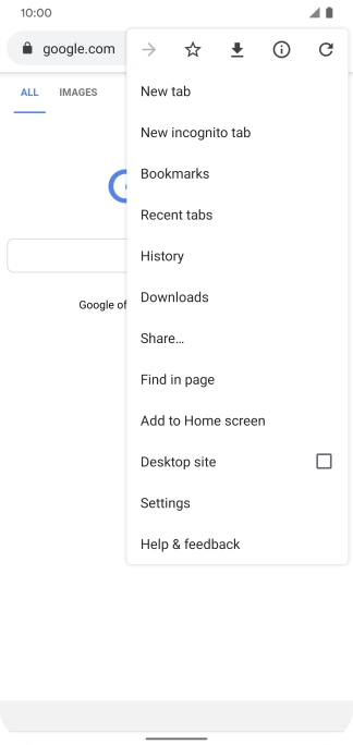 Press the star to add the bookmark.