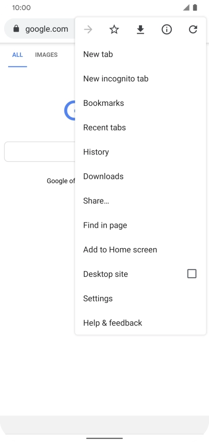 Press the star to add the bookmark.