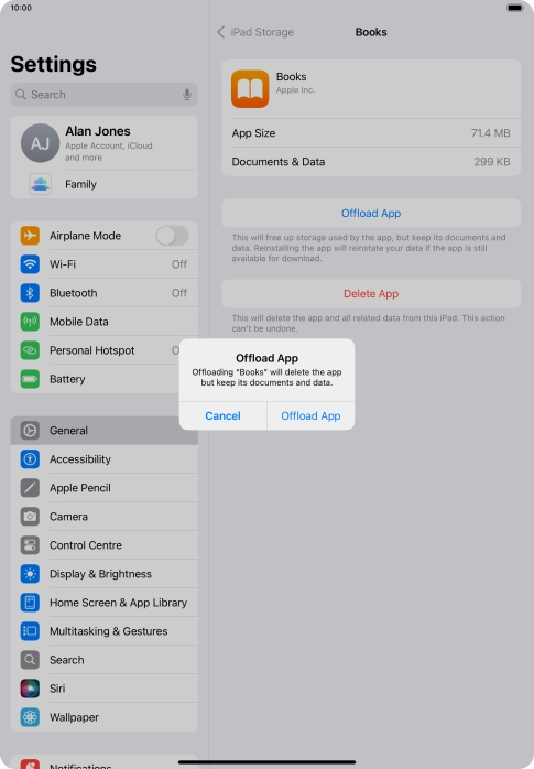 Press Offload App.