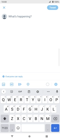 Press the text input field.