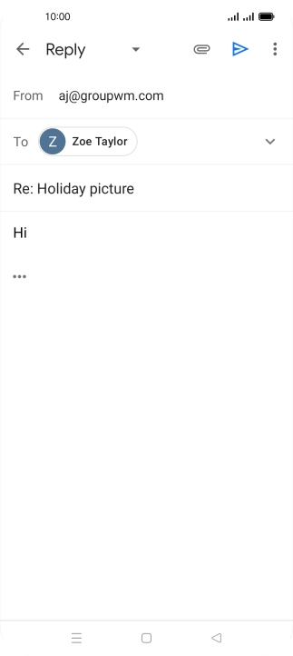 Press the send icon.