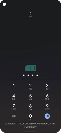 Key in a new four-digit PIN and press the confirm icon.