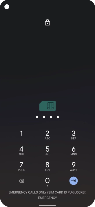 Key in a new four-digit PIN and press the confirm icon.