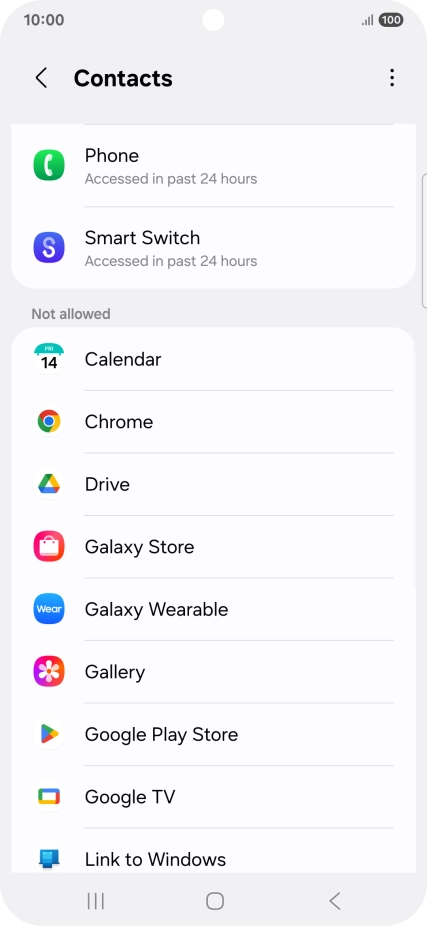 Press the required app.
