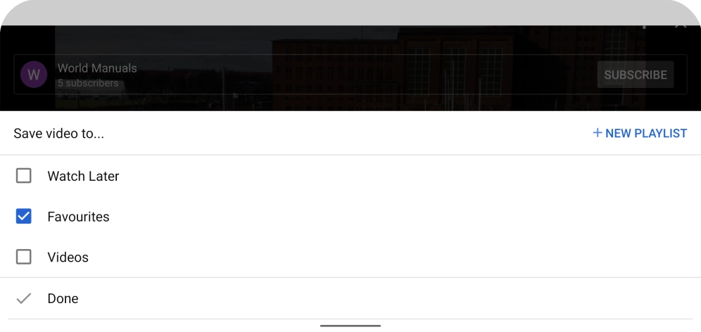Press the required playlist.