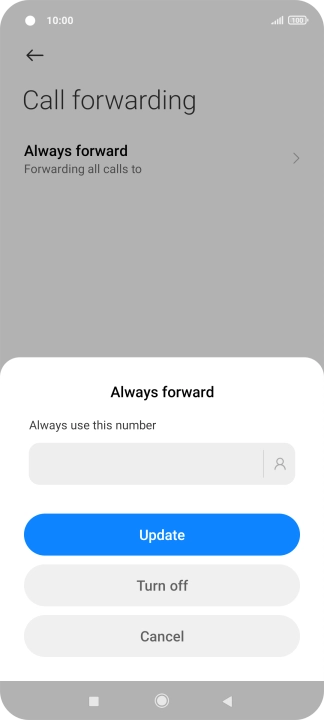 Press Turn off.