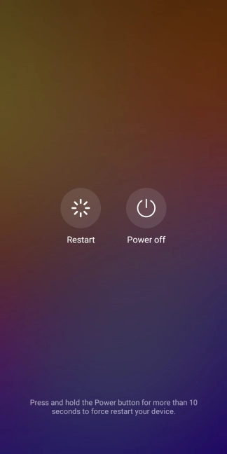 Press Power off.