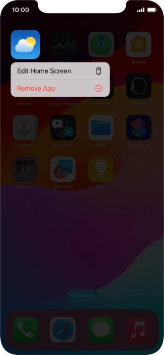 Press Remove App.