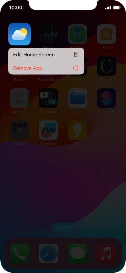 Press Remove App.