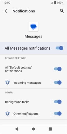 Press the indicator next to 