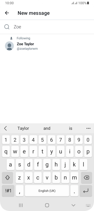 Key in the first letters of the recipient's name and press the required contact.