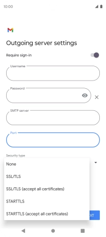Press SSL/TLS.