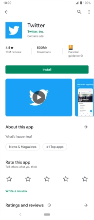 Press Install and follow the instructions on the screen to install the app.