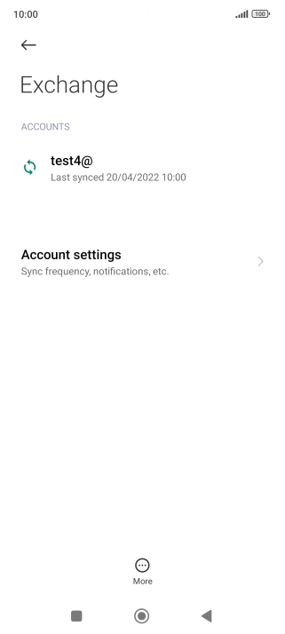 Press the required email account.