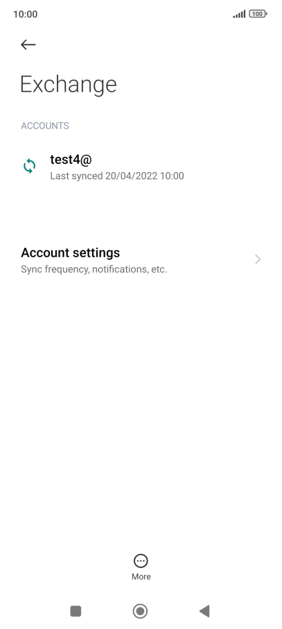 Press the required email account.