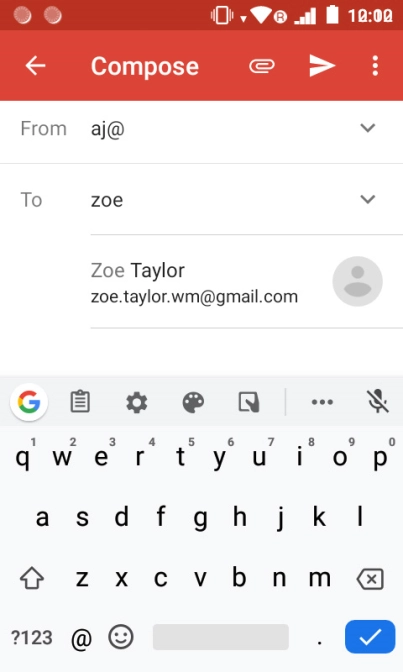 Press the required contact.