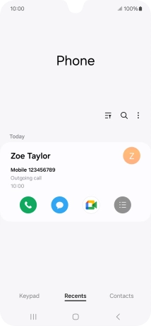 Press the menu icon.
