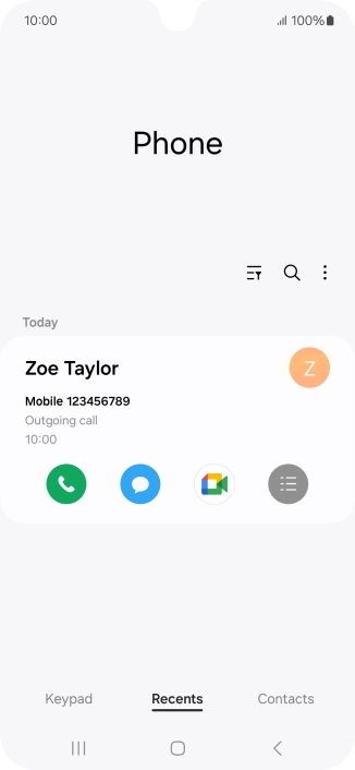 Press the menu icon.