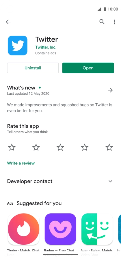 Slide your finger upwards starting from the bottom of the screen to return to the home screen.