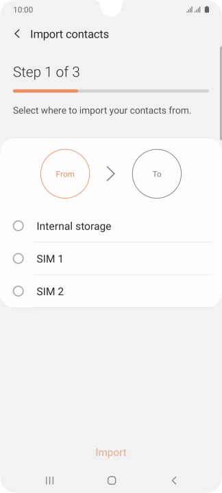 Press the required SIM.