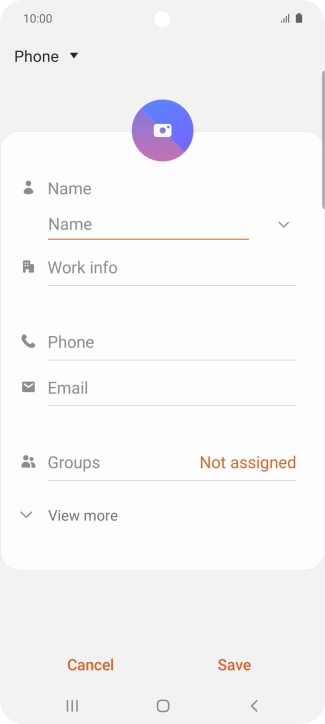 Press the address book drop down list.