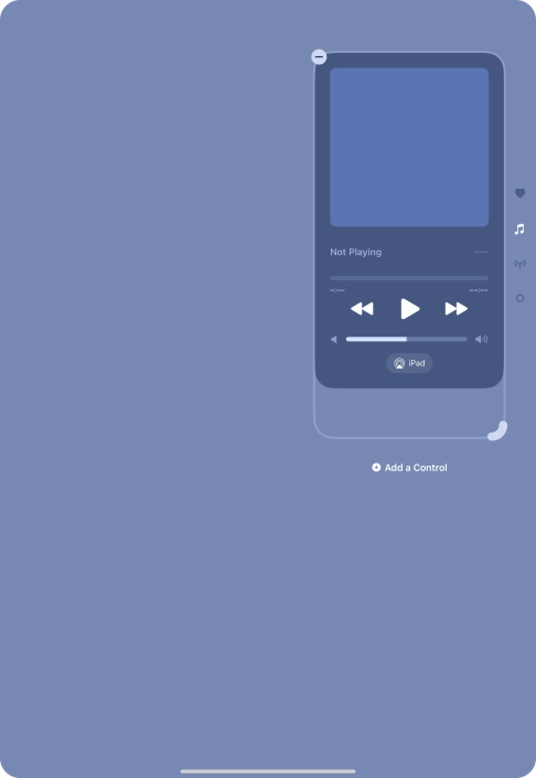 Press the remove icon on the required function to remove it from Control Centre.