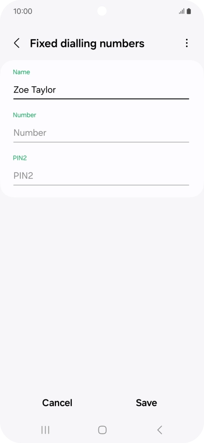 Press Number and key in the required phone number.
