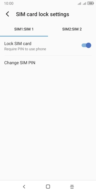 Press the required SIM.