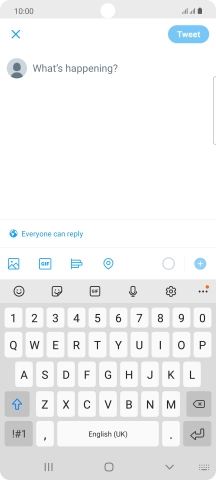 Press the text input field.