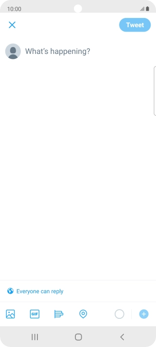 Press the text input field.