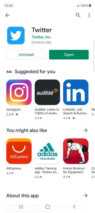 Press the Home key to return to the home screen.