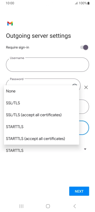 Press SSL/TLS.