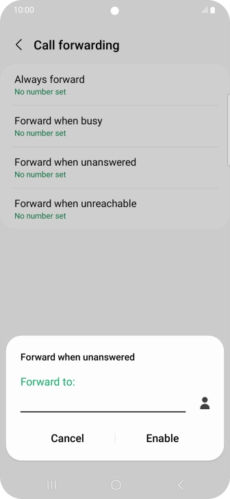 Key in +447836121121 and press Enable.