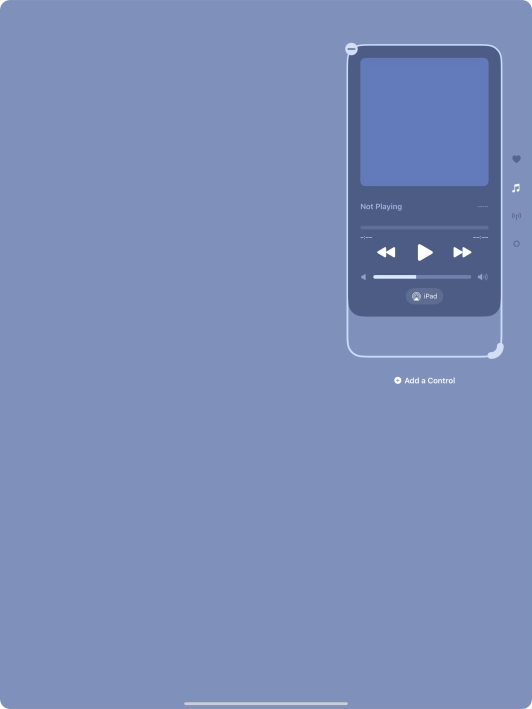 Press the remove icon on the required function to remove it from Control Centre.