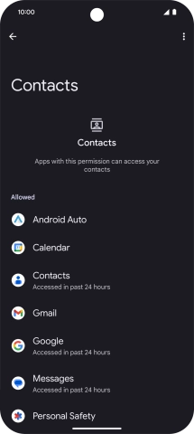 The total app activity for the selected phone function is displayed.
