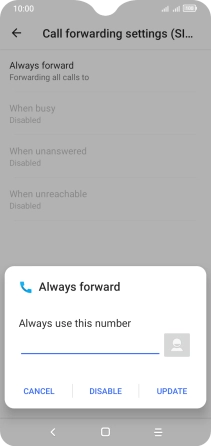 Press DISABLE.
