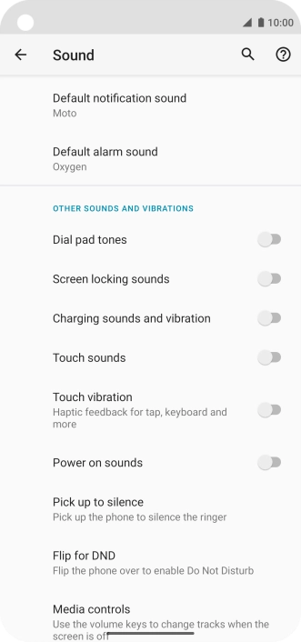 Press Default notification sound.