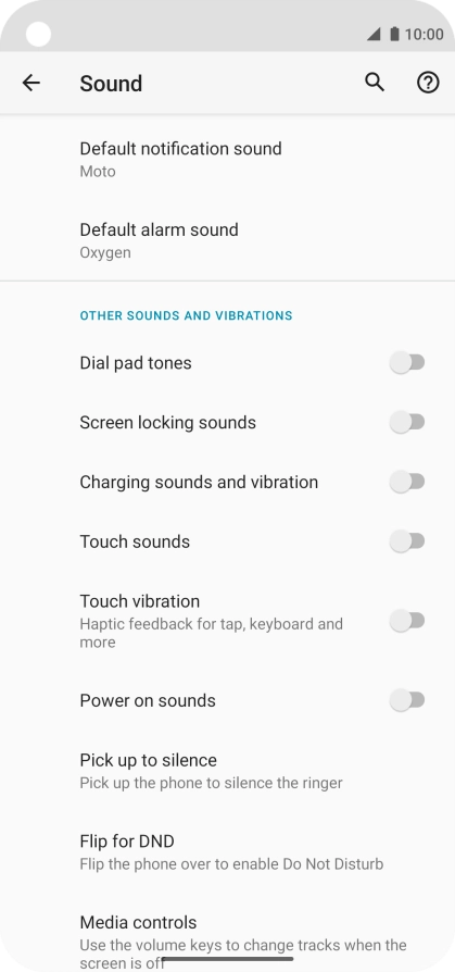 Press Default notification sound.