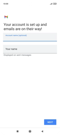 Press Your name and key in the required sender name.