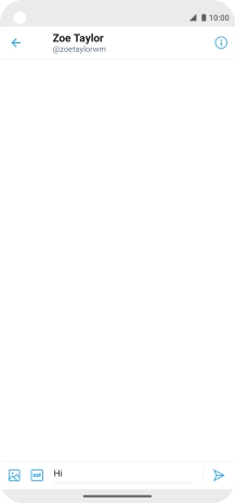 Write the required message and press the send icon.