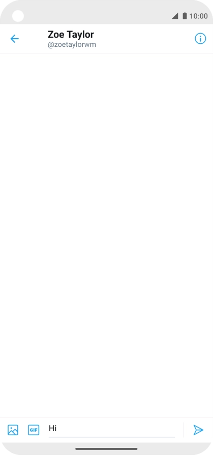 Write the required message and press the send icon.