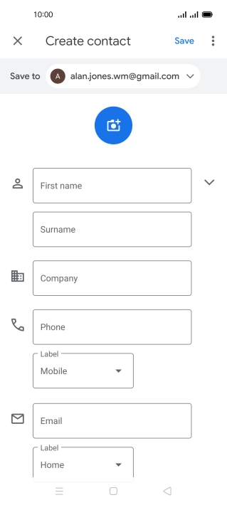 Press First name and key in the required first name.