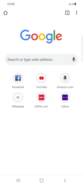 Press the menu icon.