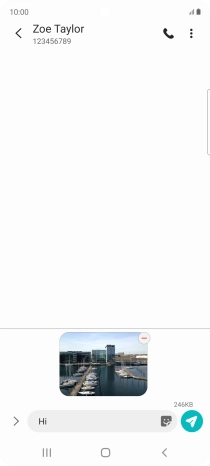 Press the send icon.