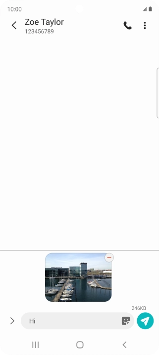 Press the send icon.