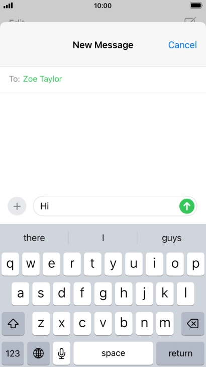 Press the send icon.