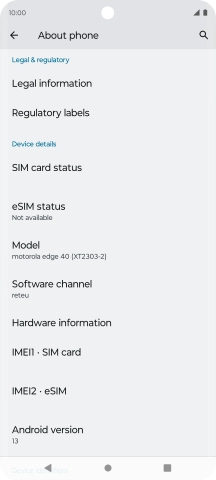 Press eSIM status.